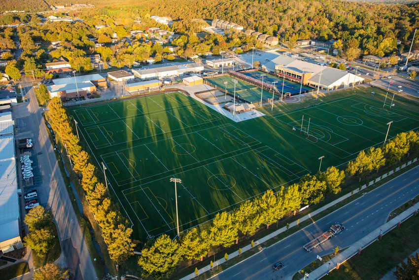 drone footage of UREC sports complex by university relations