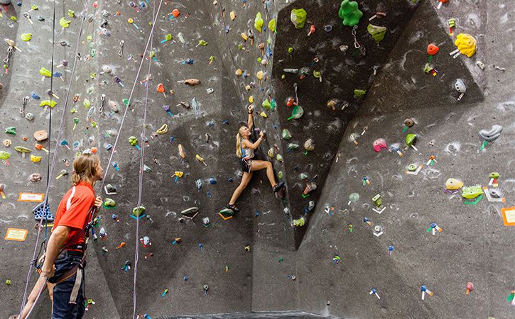 Climbing wall in HPER Gym 1