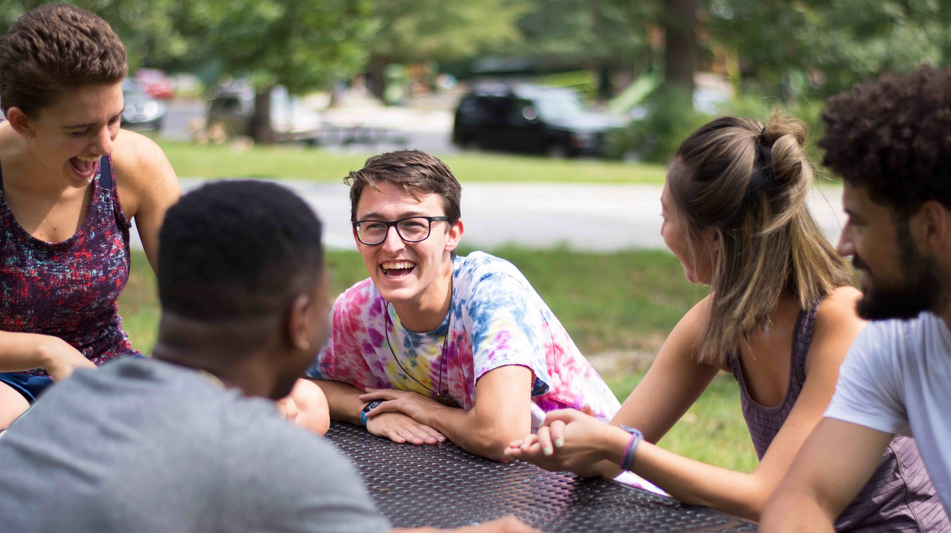 Students being social